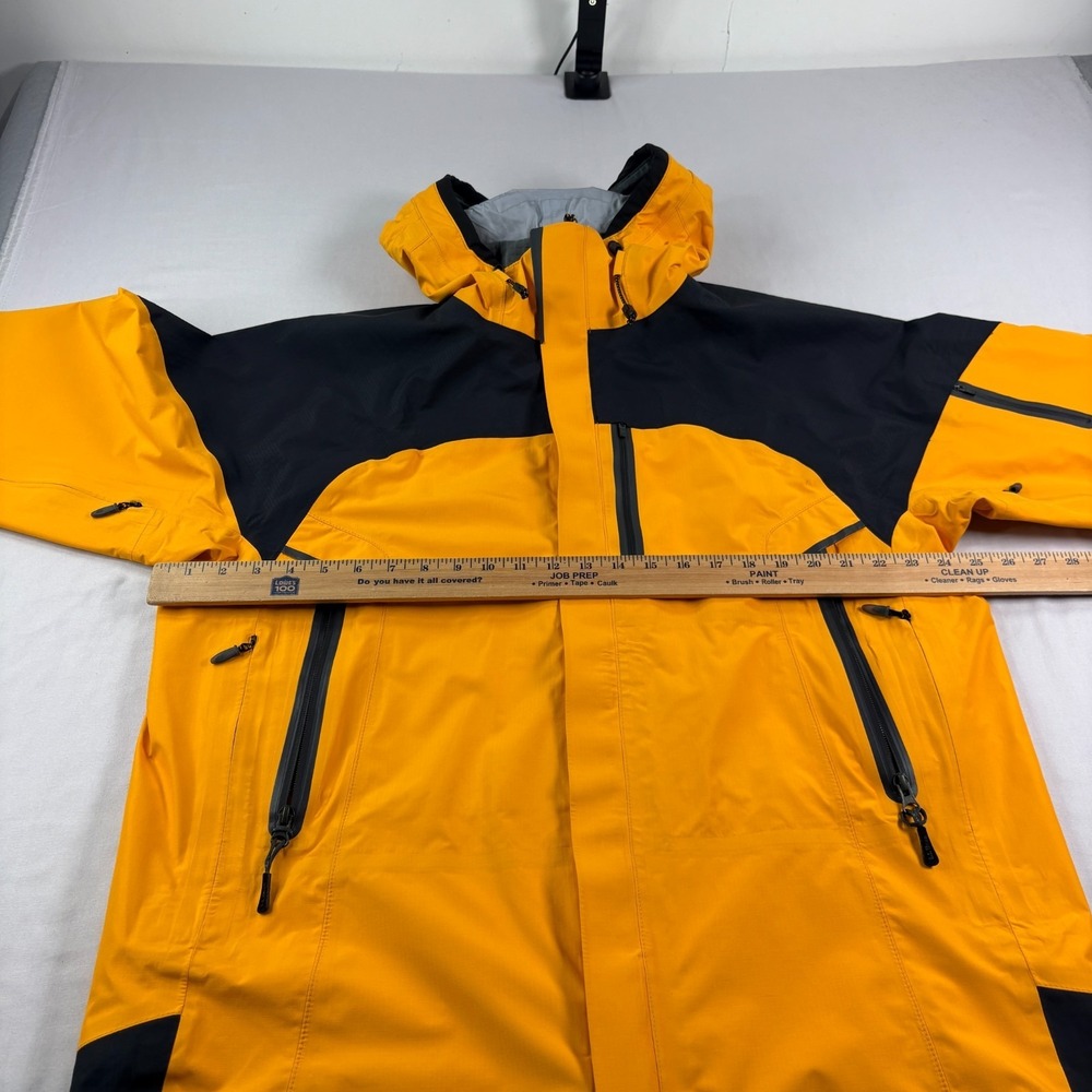 LL Bean Jacket Mens Large Yellow Gore Tex XCR Rain Water Resist Full Zip Outdoor - Picture 7 of 10